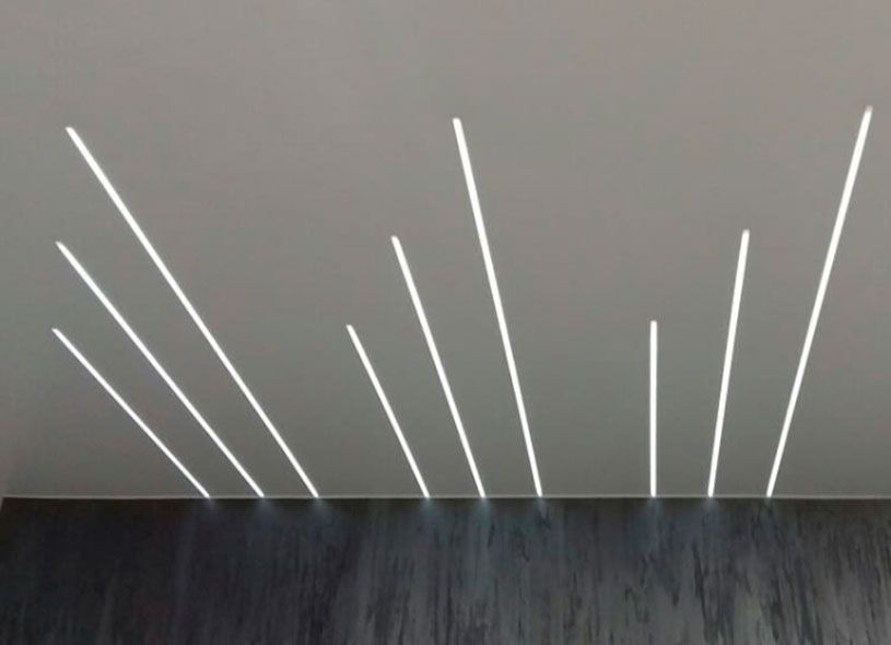 Установка натяжного потолка со светодиодной лентой